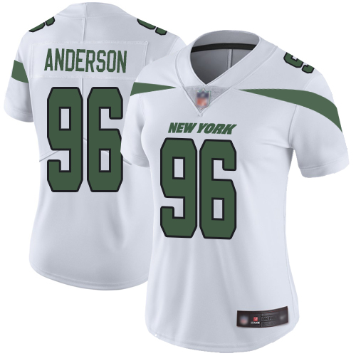 New York Jets Limited White Women Henry Anderson Road Jersey NFL Football #96 Vapor Untouchable